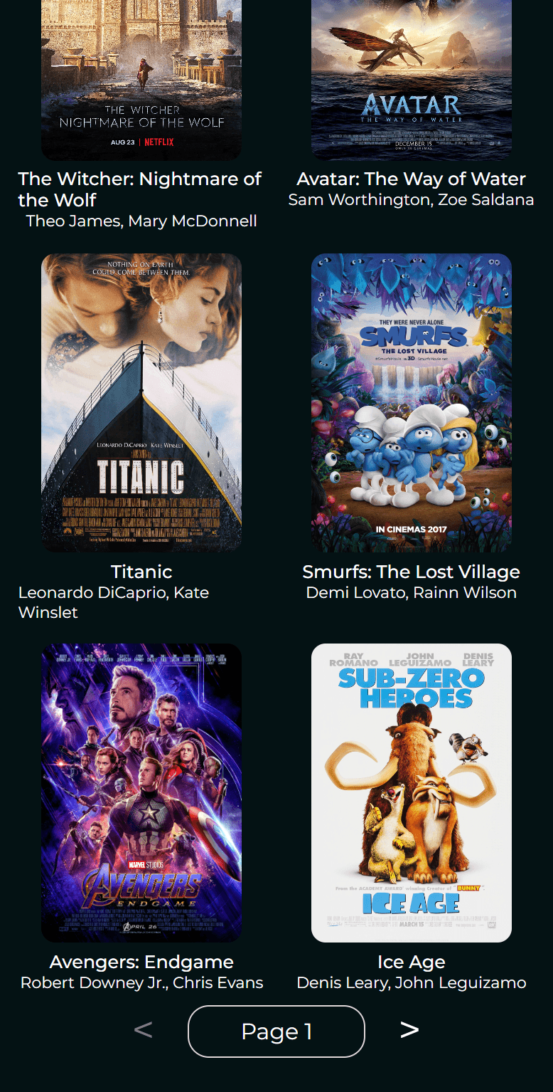 Pagination after certain number of movies