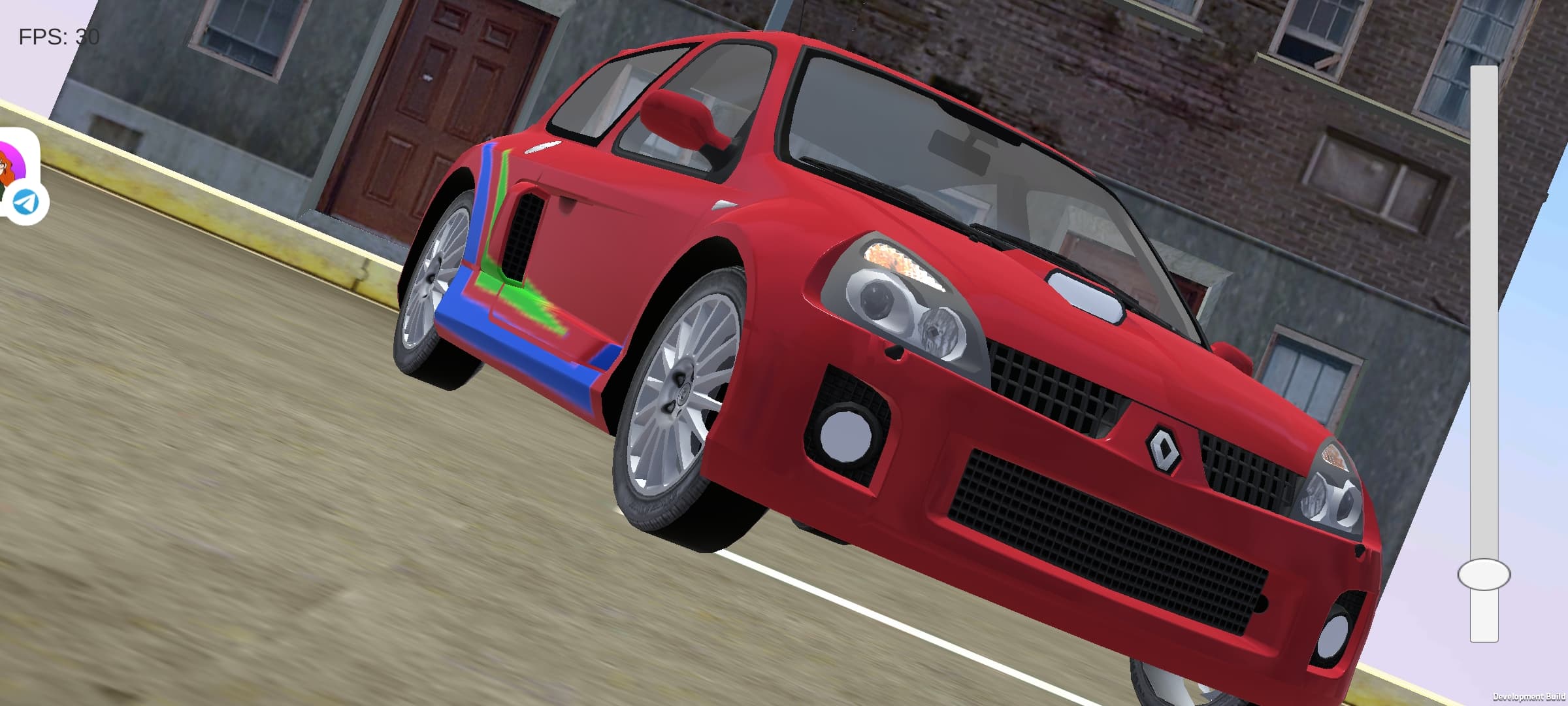 Camera mode on red car